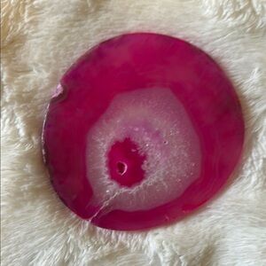 Pink Agate Slice Coaster